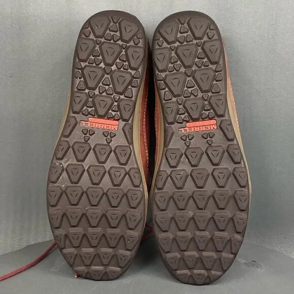 Merrell Ashland Tie Red Ochre Leather Shoes Men’s size 9