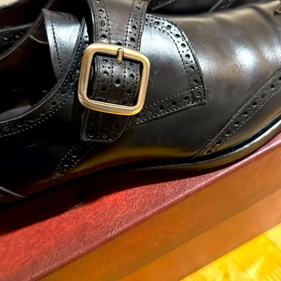 MEZLAN Men’s shoes (US Size 8M) Gorgeous looking black single monkstrap