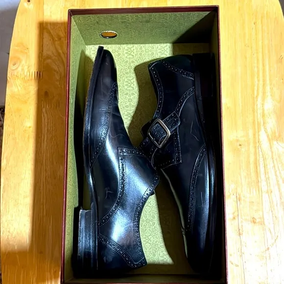 MEZLAN Men’s shoes (US Size 8M) Gorgeous looking black single monkstrap