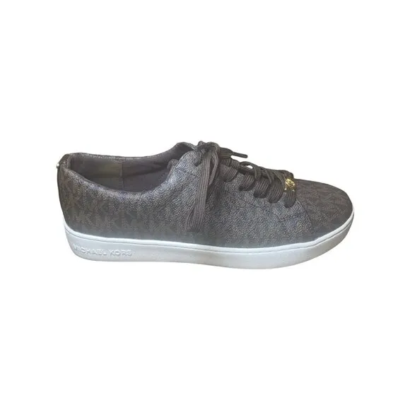 MICHAEL Michael Kors Keaton Logo Print Lace Up Sneakers Shoes Women’s Size 8M