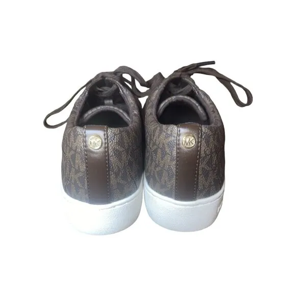 MICHAEL Michael Kors Keaton Logo Print Lace Up Sneakers Shoes Women’s Size 8M