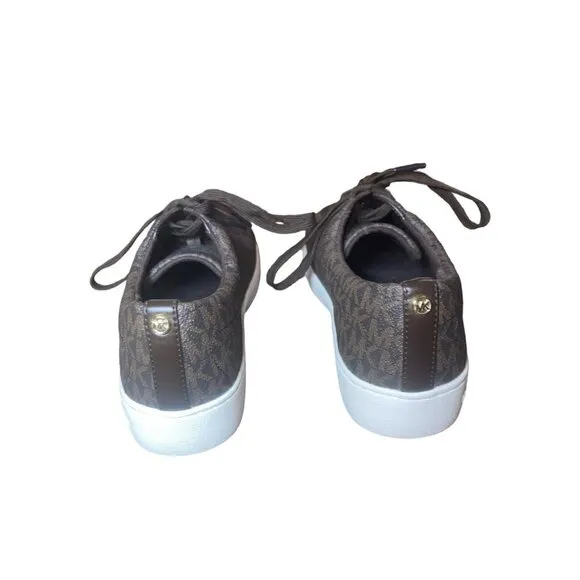 MICHAEL Michael Kors Keaton Logo Print Lace Up Sneakers Shoes Women’s Size 8M