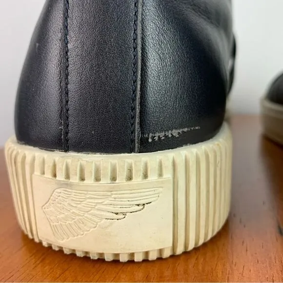 Micheal Bastian men’s navy leather hi top sneakers shoes size 9.5
