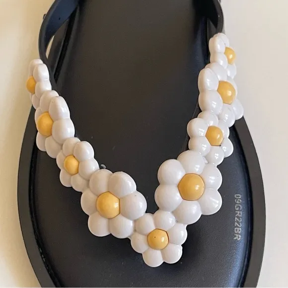 Mini Melissa Girl’s Spring Flip Flop - Black/White