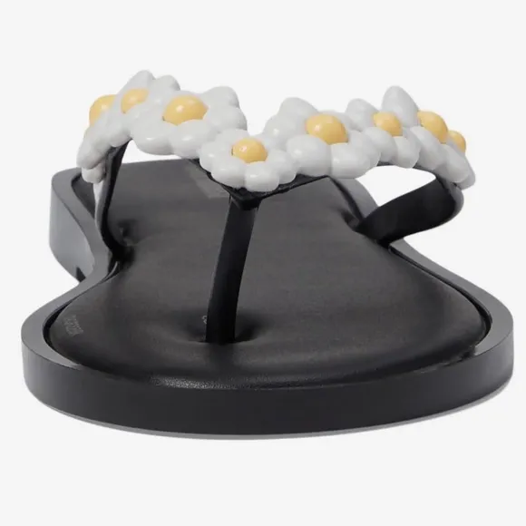 Mini Melissa Girl’s Spring Flip Flop - Black/White