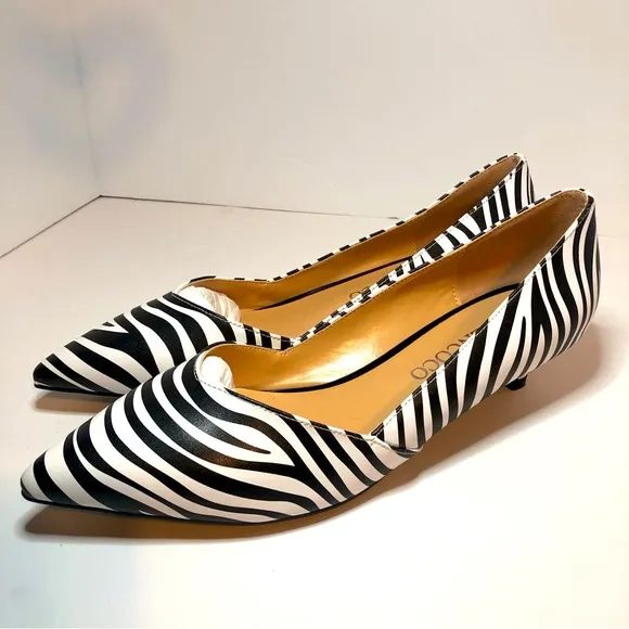 MODENCOCO Shoes Black &amp; White Zebra Print Women’s Size 7. New.