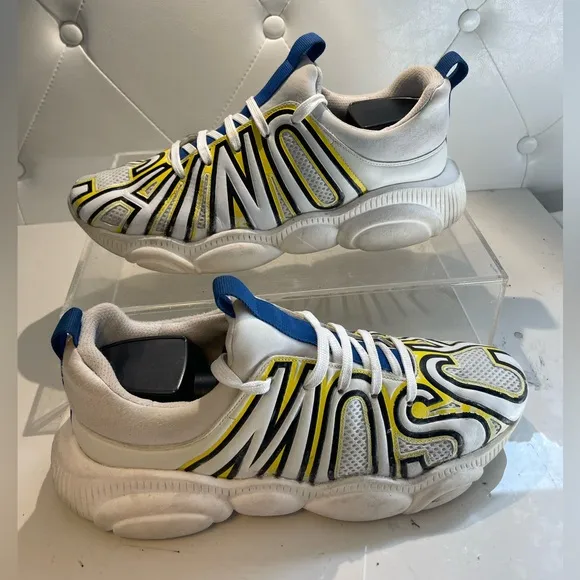 MOSCHINO couture spelloot teddy men’s Snearkers shoes sz 42 leather trainers