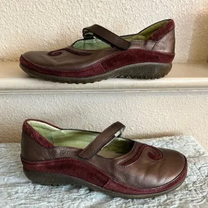 Naot Matai Mary Jane Leather Shoes Women’s Size 7 Bronze Metallic