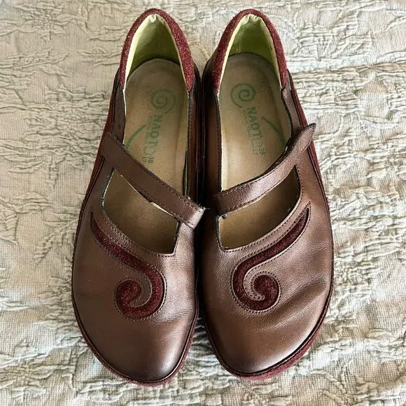 Naot Matai Mary Jane Leather Shoes Women’s Size 7 Bronze Metallic