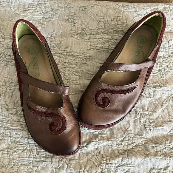 Naot Matai Mary Jane Leather Shoes Women’s Size 7 Bronze Metallic