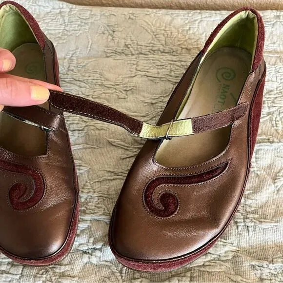 Naot Matai Mary Jane Leather Shoes Women’s Size 7 Bronze Metallic