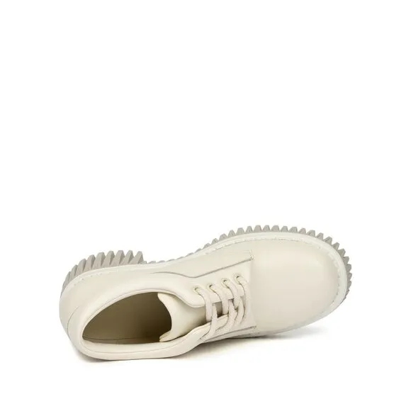 NEW 4CCCCEES womens Leather Plita Cita Heeled Oxford Shoes Ivory 253