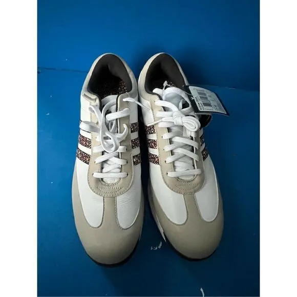 New Adidas Men’s Size 10 Brown and White Leisure and Athletic Golf Shoes 791003