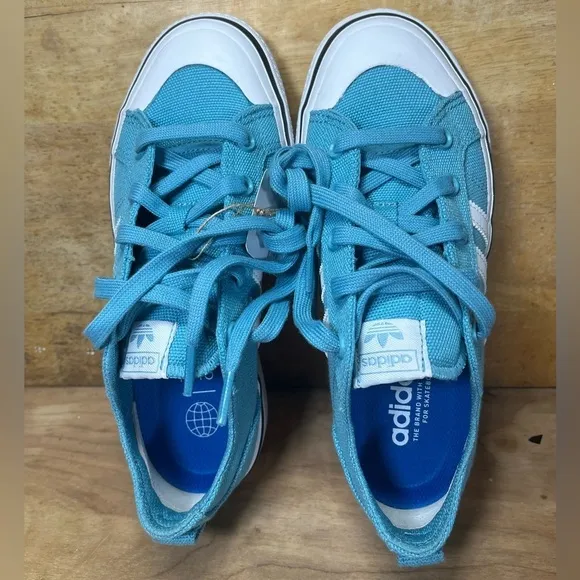 NEW Adidas Nizza Low ADV Womens Size 6 Shoes Sneakers Preloved Blue HP9081
