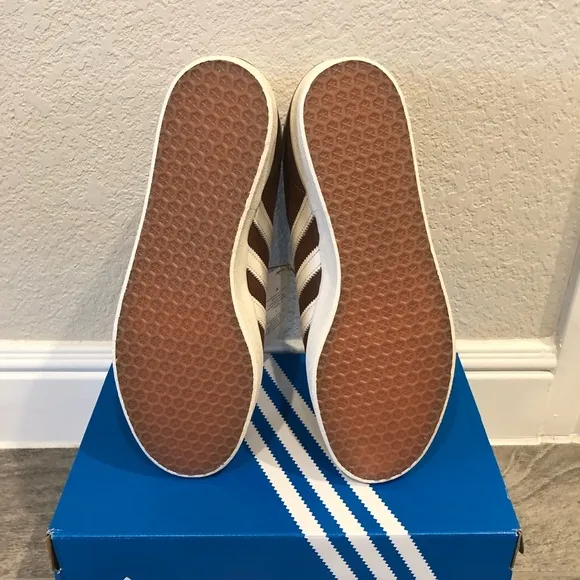 New Adidas Original Gazelle 85 Low Sneakers Brown White Men’s Shoes Multi Sizes