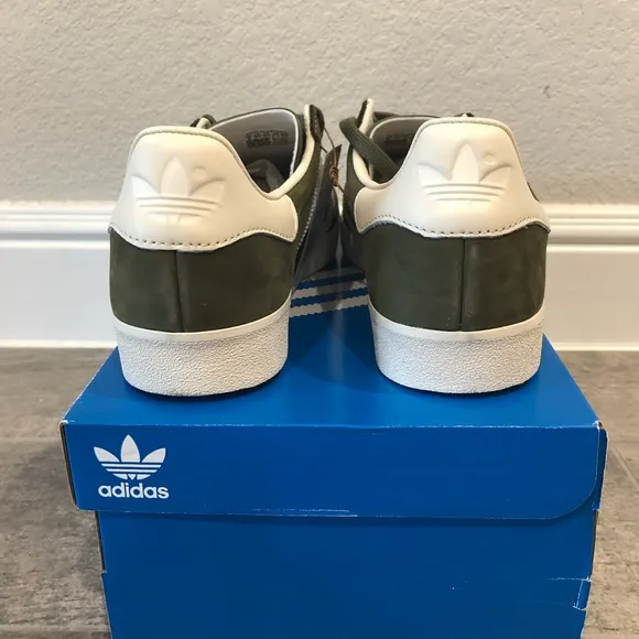 New Adidas Original Gazelle 85 Low Sneakers Olive White Men’s Shoes Multi Sizes