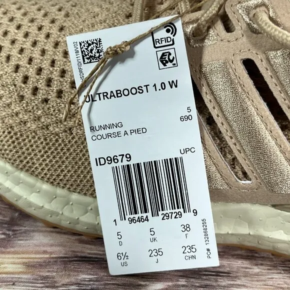 NEW Adidas Ultraboost 1.0 Beige Women's‎ Athletic Running Shoes