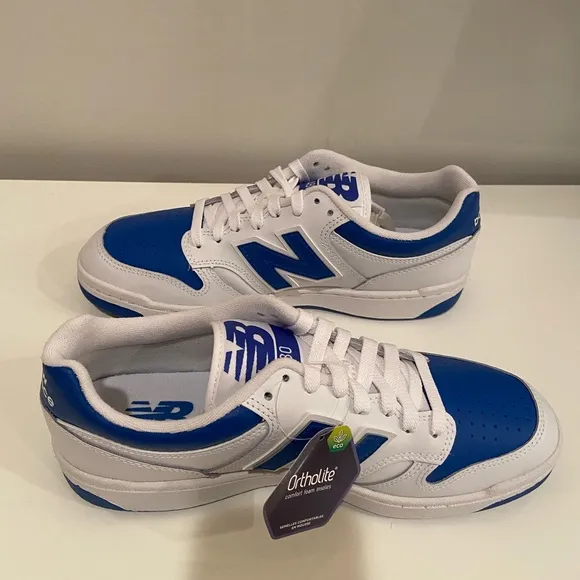 New Balance 480 Unisex Shoes Size:,Men’s 9 Women’s 10.5 Color: White/Blue