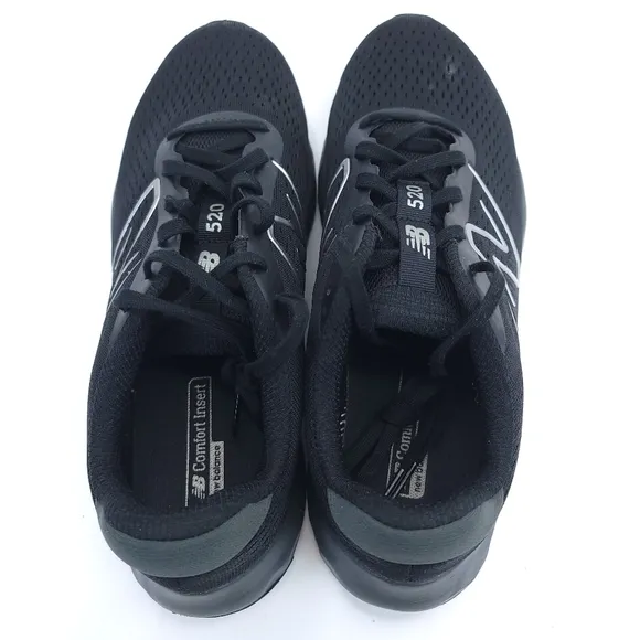 NEW BALANCE 520 v8 Running Shoes Unisex Size M9.5/W11 Black M520LA8