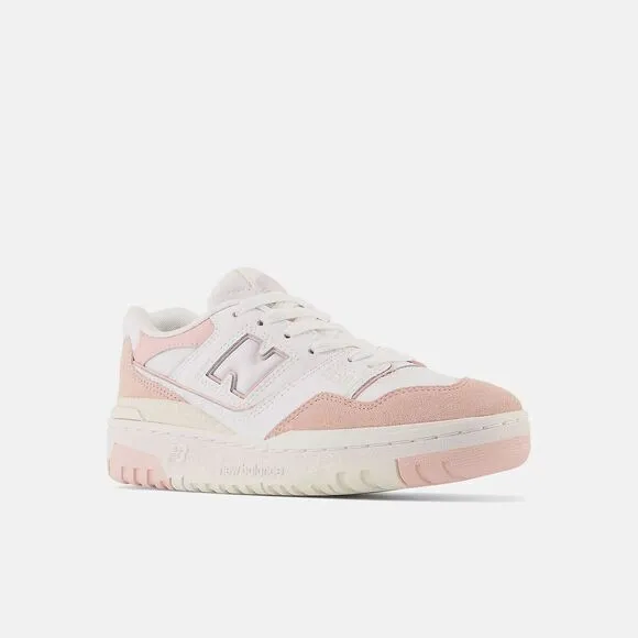 New Balance 550 Kid's Style# GSB550CD Size 4US/36EUR/22CM White Pink MSRP $95