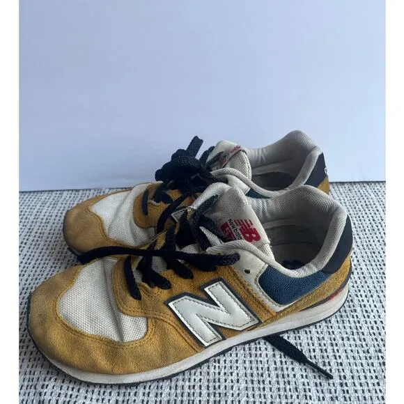 New Balance 574 mustard yellow/blue size 7