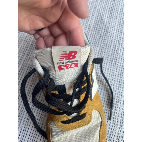 New Balance 574 mustard yellow/blue size 7
