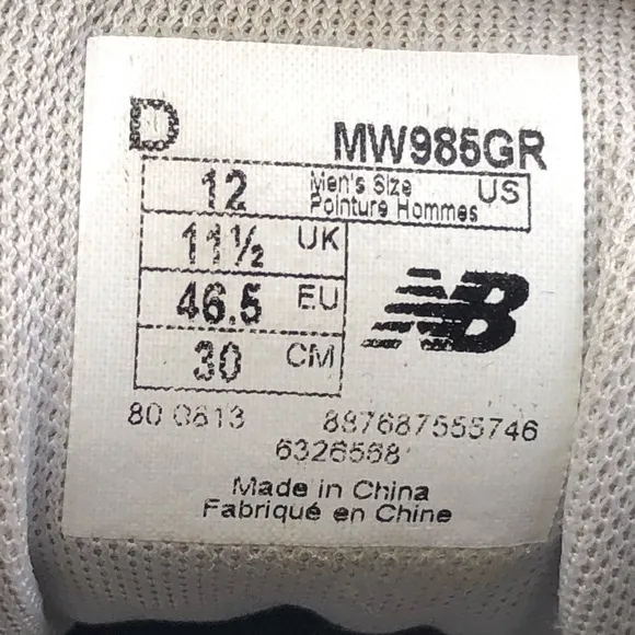 New Balance 985 Walking Shoes 12D