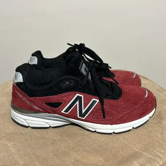 New Balance 990v4 Dark Red KJ990R4G