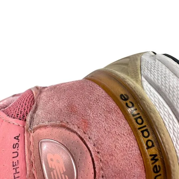 New Balance 990v4 Sneakers Men’s 8 Sunrise Rose Lace Up Shoes M990SR4 READ FLAWS
