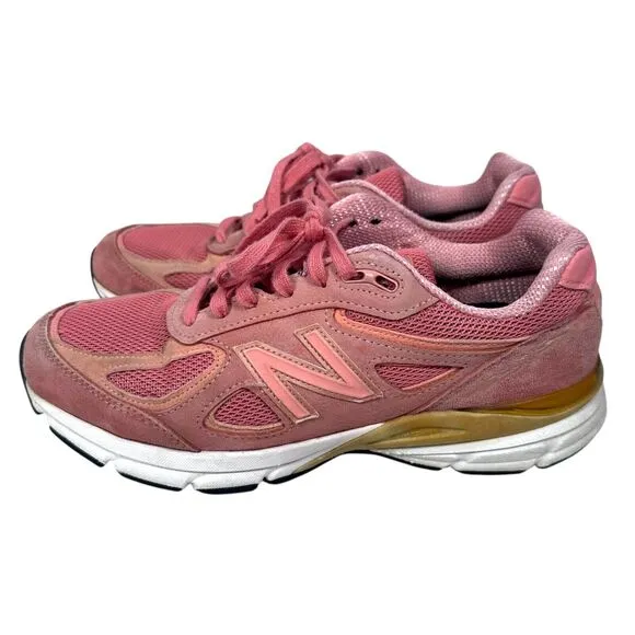 New Balance 990v4 Sneakers Men’s 8 Sunrise Rose Lace Up Shoes M990SR4 READ FLAWS