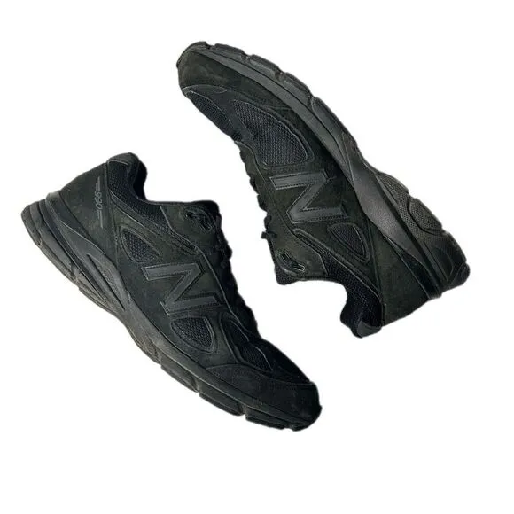 New Balance 990V4 Triple Black Made in USA Running Shoes M990BB4 Men’s Size 13 D