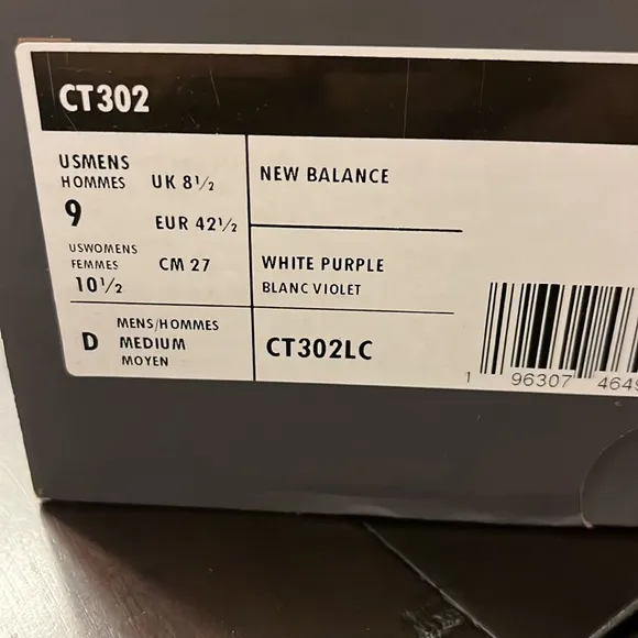 New Balance CT302 shoes sneakers 302 new white navy CT302LC Men’s size 9