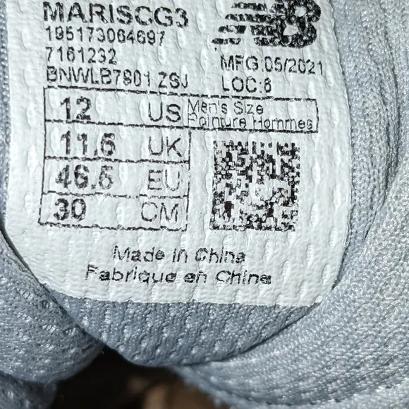 New Balance Gray Mariscg3 Fresh Foam Running Sneakers Size men's 12 GUC