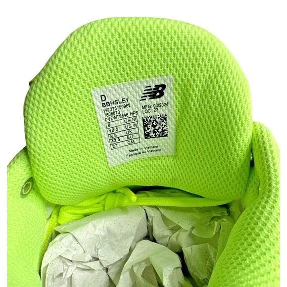 New Balance HESI LOW‎ Quartz Grey/Lime Glo (BBHSLE1) M9/W10.5 NIB
