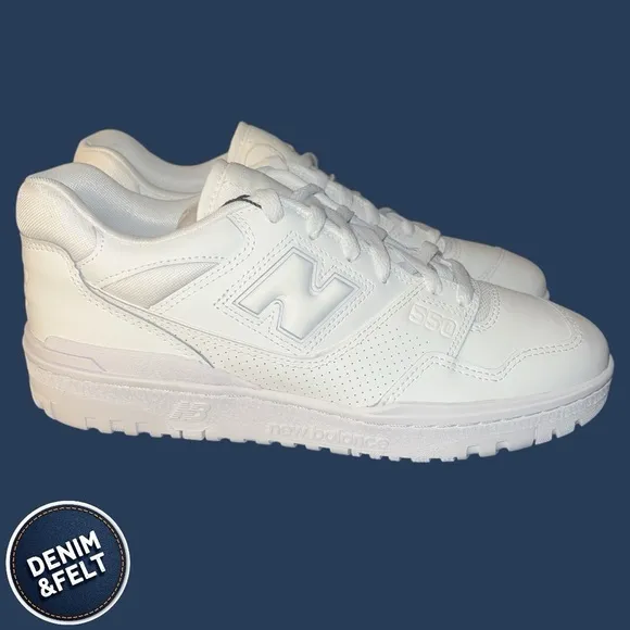 New Balance Men’s 550 All Triple White B550WWW Shoe/Sneaker | NEW/NIB 🩶👟