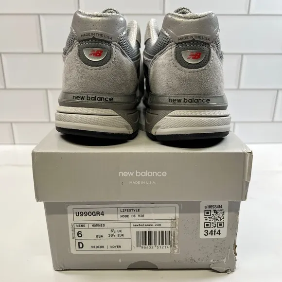 New Balance Men’s 990s 990 V4 Black Shoes Sneakers