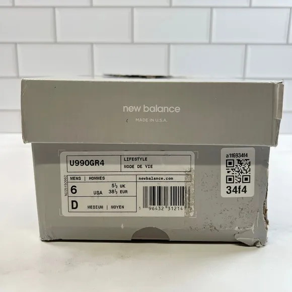 New Balance Men’s 990s 990 V4 Black Shoes Sneakers