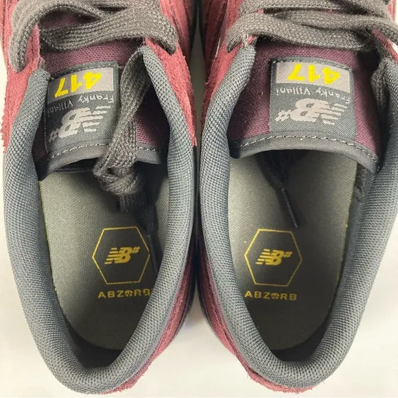 NEW BALANCE Numeric Franky Villani 417 Low NB Burgundy Shoes Sz Women 8 Men 6.5