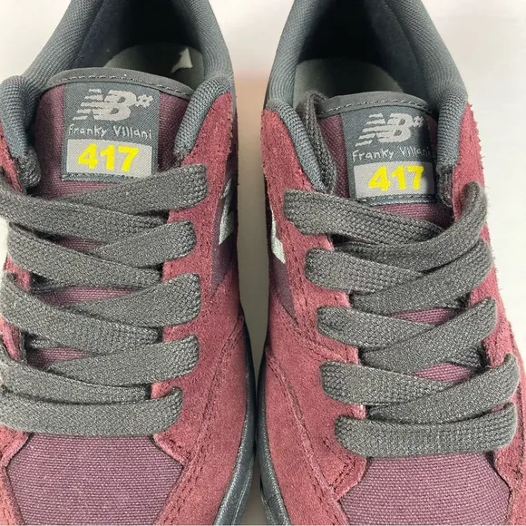 NEW BALANCE Numeric Franky Villani 417 Low NB Burgundy Shoes Sz Women 8 Men 6.5