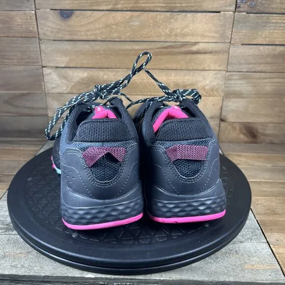 New Balance T410 Womens Size 9 Black Pink Teal Sneaker Trail Running Shoes