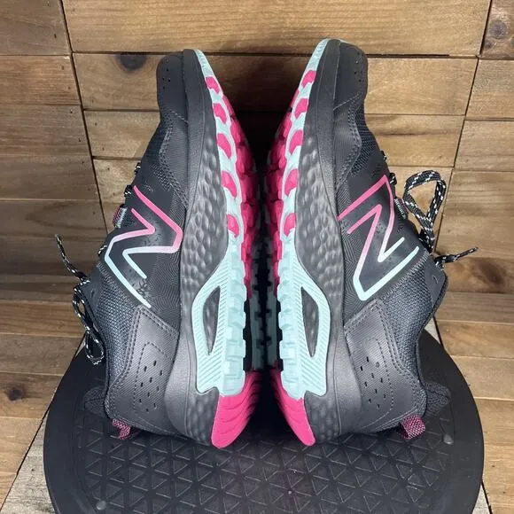 New Balance T410 Womens Size 9 Black Pink Teal Sneaker Trail Running Shoes