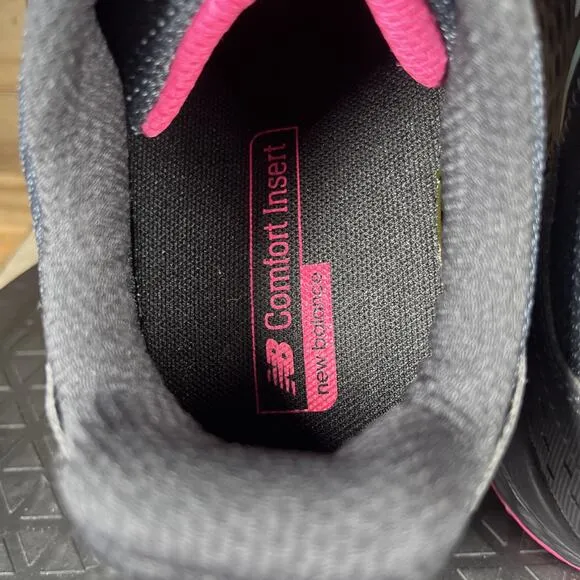 New Balance T410 Womens Size 9 Black Pink Teal Sneaker Trail Running Shoes