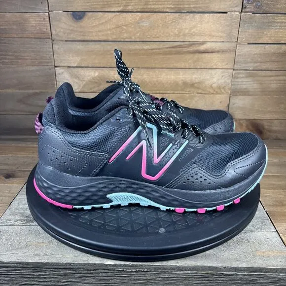 New Balance T410 Womens Size 9 Black Pink Teal Sneaker Trail Running Shoes