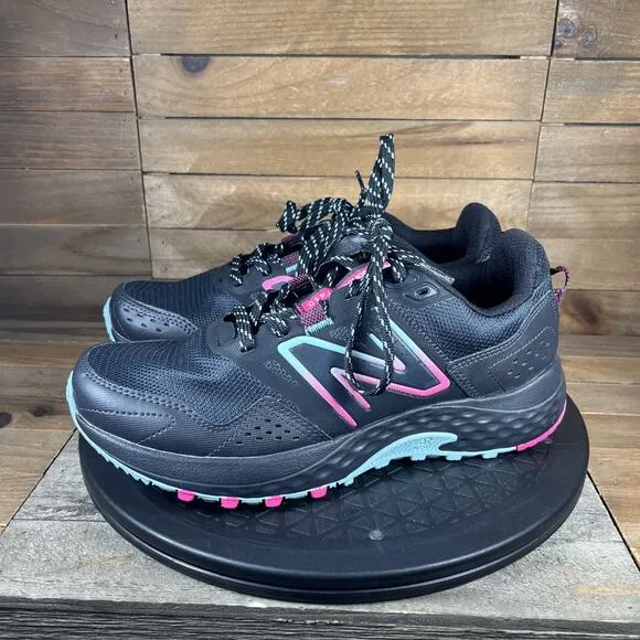 New Balance T410 Womens Size 9 Black Pink Teal Sneaker Trail Running Shoes