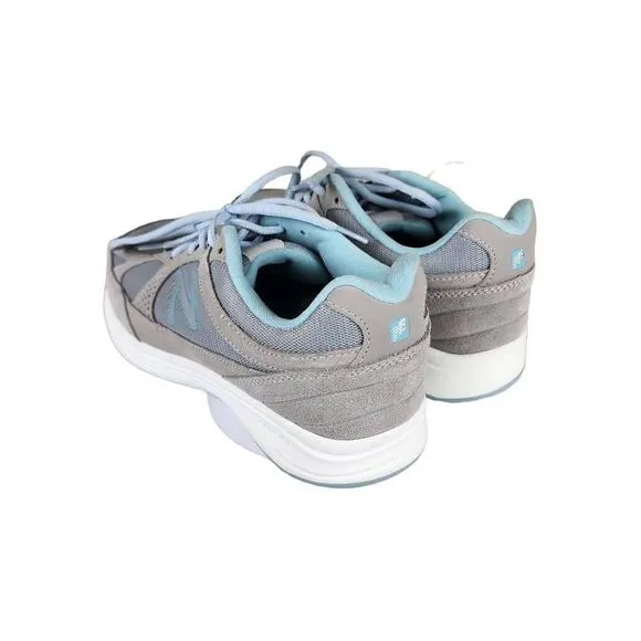 New Balance- Women’s 877 Mesh Comfort Walking Shoes Grey &amp; Blue, Size 8.5 WIDE