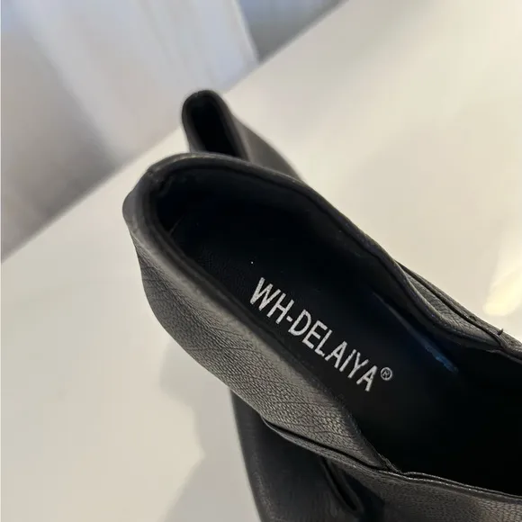 NEW Beautiful Leather Shoes Black WH-DELAIYA Women’s Size US 6,5 EU 36,5