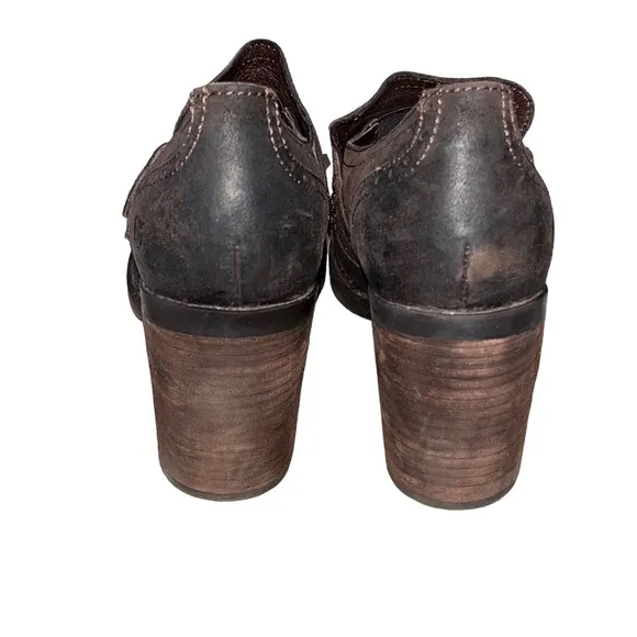 NEW Born Dark Brown Distressed Leather Hazel Kiltie Shoes
