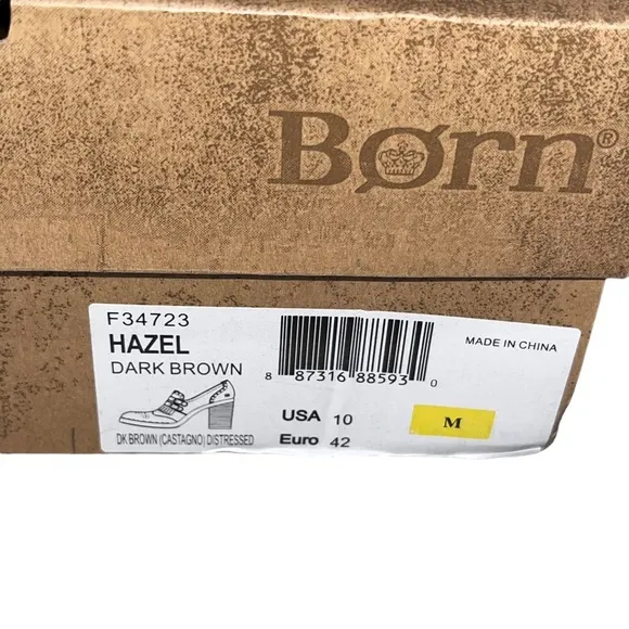 NEW Born Dark Brown Distressed Leather Hazel Kiltie Shoes