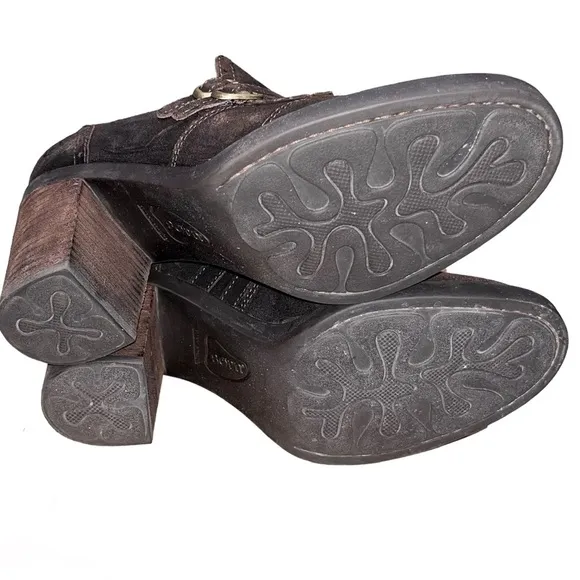 NEW Born Dark Brown Distressed Leather Hazel Kiltie Shoes