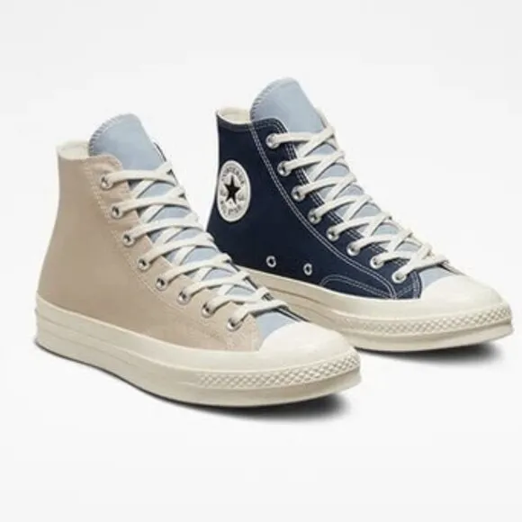 New Converse Chuck 70 Hi Tri-Panel Navy Oat Milk Ocean Unisex Shoes A05659C 4-15